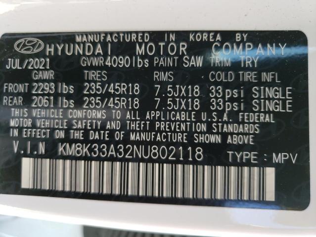 2022 HYUNDAI KONA N LIN - KM8K33A32NU802118