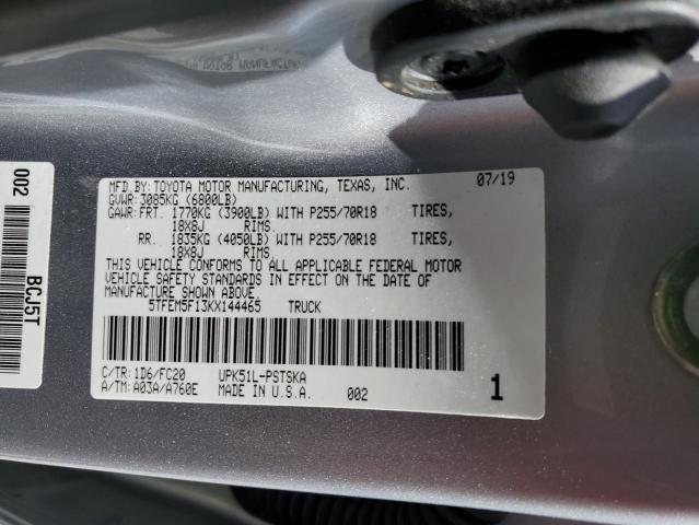 2019 TOYOTA TUNDRA SR5 - 5TFEM5F13KX144465