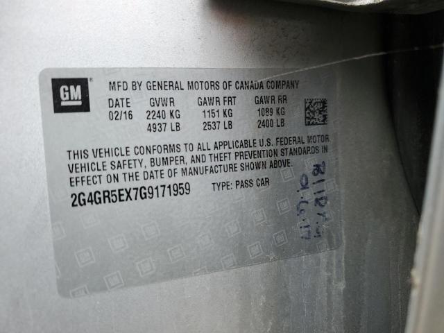 2G4GR5EX7G9171959 Buick Regal Premium