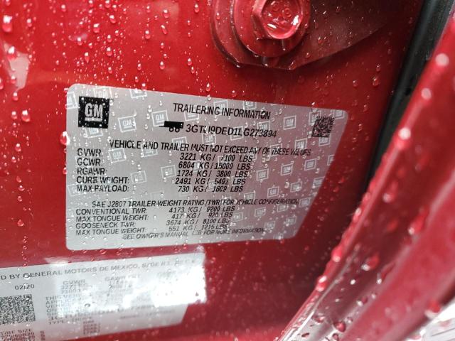 3GTU9DED1LG273894 GMC Sierra K1500 Slt