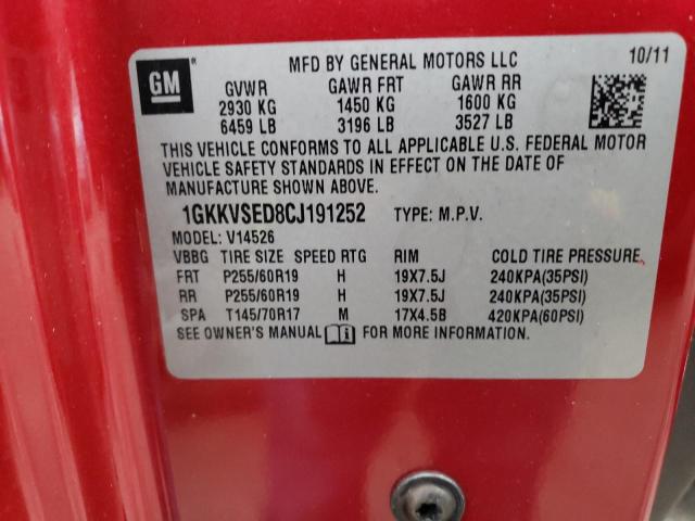1GKKVSED8CJ191252 GMC Acadia Slt-2