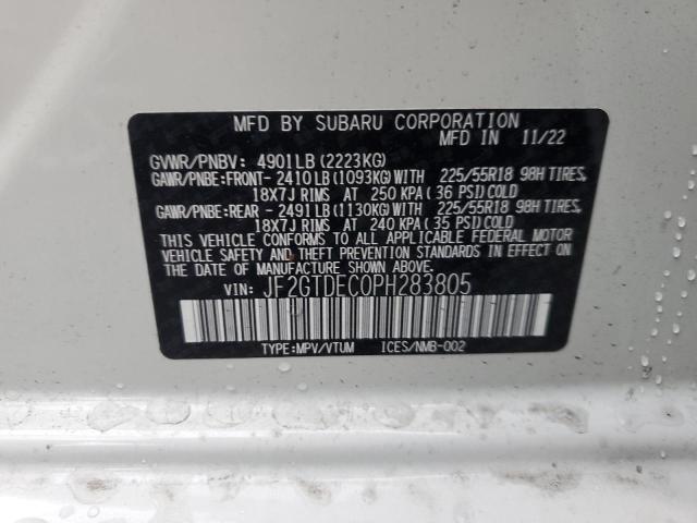 JF2GTDEC0PH283805 Subaru Crosstrek Premium