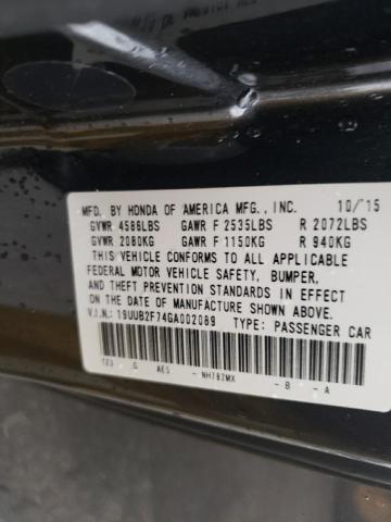 19UUB2F74GA002089 Acura Tlx Advance