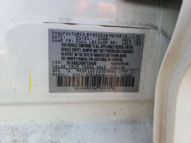 3N1AB8CV6MY234498 Nissan SENTRA SV