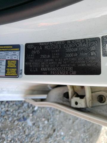 KNAFK4A63G5527281 KIA FORTE LX