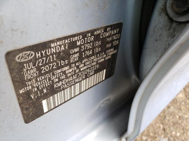 KMHDH4AE7CU262229 | 2012 Hyundai elantra gls