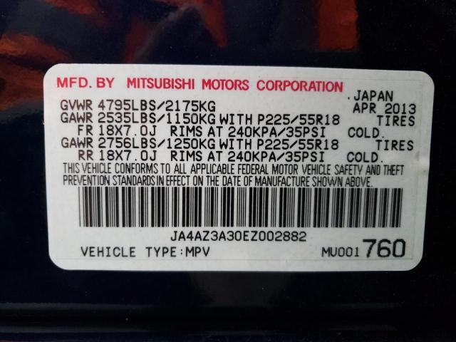 JA4AZ3A30EZ002882 Mitsubishi Outlander Se