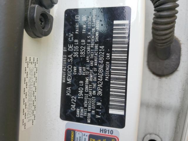 3KPA24AD8NE480214 KIA RIO LX