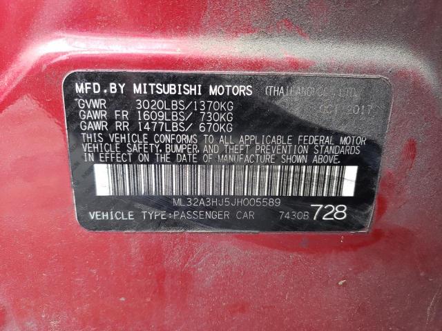 2018 MITSUBISHI MIRAGE ML32A3HJ5JH005589