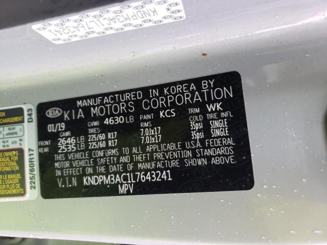KNDPM3AC1L7643241 KIA Sportage Lx