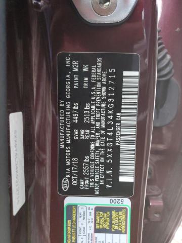 5XXGT4L34KG312715 KIA Optima Lx