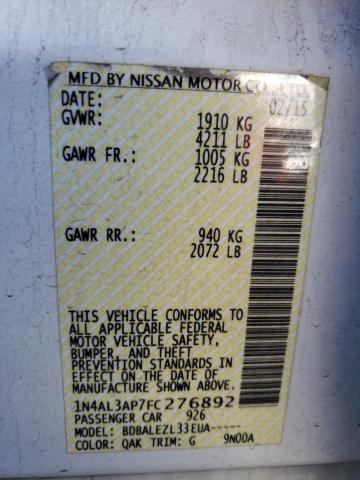 1N4AL3AP7FC276892 Nissan ALTIMA 2.5
