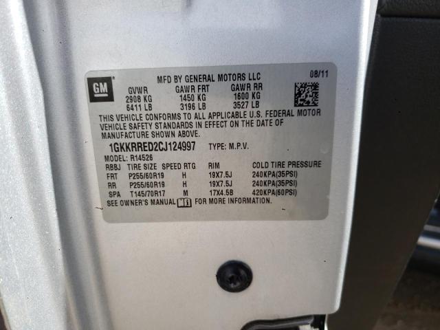 1GKKRRED2CJ124997 GMC Acadia Slt-1