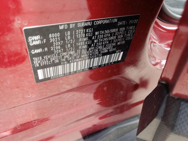 4S4WMAKD8P3408738 Subaru Ascent Limited