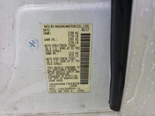 1N6AD0ER6HN764608 Nissan FRONTIER S