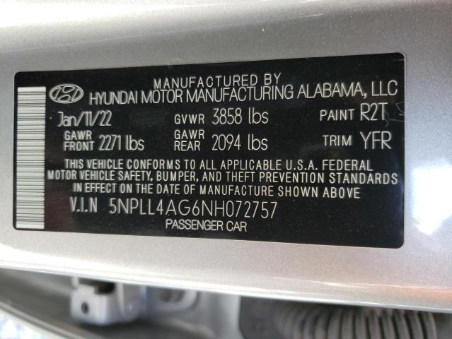 2022 HYUNDAI ELANTRA SE 5NPLL4AG6NH072757