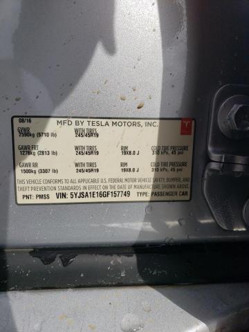 5YJSA1E16GF157749 Tesla MODEL S