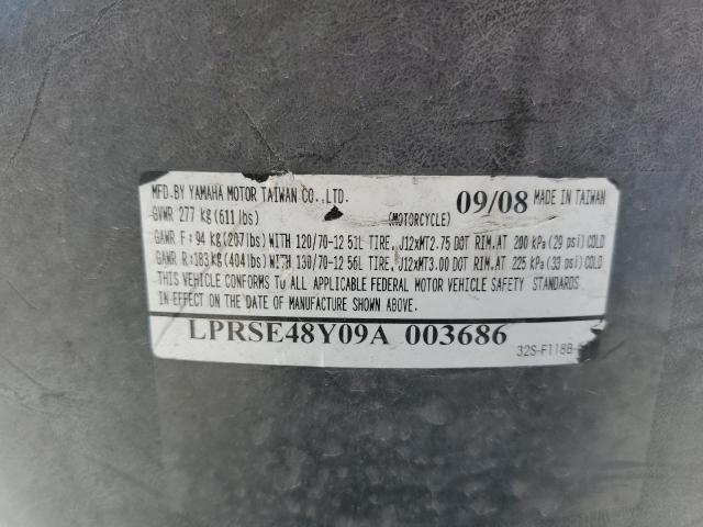 2009 YAMAHA YW125 LPRSE48Y09A003686