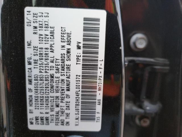 5J8TB3H34FL001572 Acura RDX