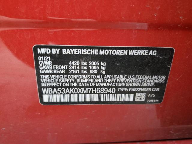2021 BMW 228I - WBA53AK0XM7H68940