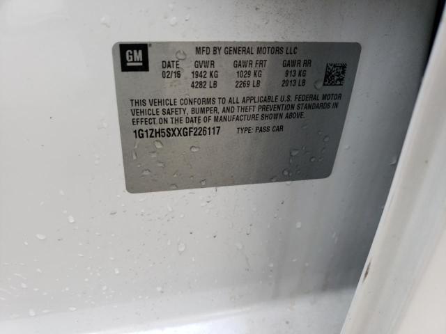 2016 CHEVROLET MALIBU PRE - 1G1ZH5SXXGF226117