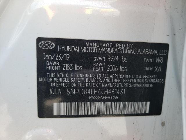 5NPD84LF7KH461431 Hyundai ELANTRA SEL