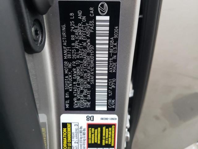 2021 LEXUS ES 300H UL - 58AFA1C16MU011797