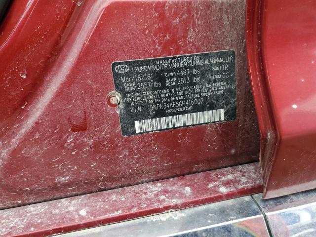 2016 HYUNDAI SONATA SPO 5NPE34AF5GH416002