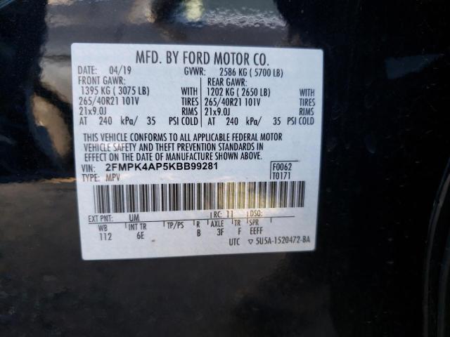2019 FORD EDGE ST - 2FMPK4AP5KBB99281