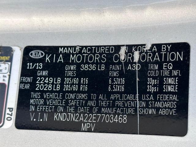 KNDJN2A22E7703468 KIA Soul