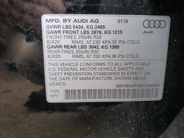 WA1BNAFY9K2046005 2019 AUDI Q5, photo no. 13