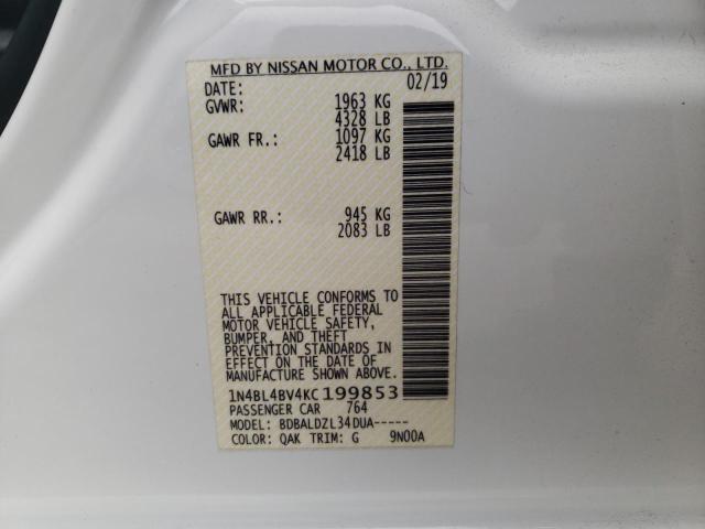 1N4BL4BV4KC199853 Nissan ALTIMA S