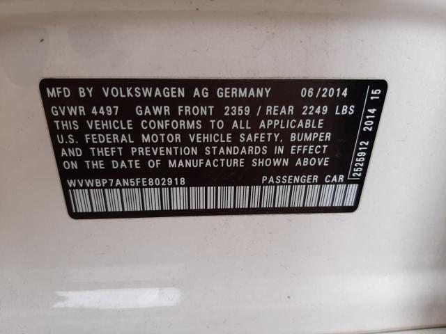 2015 VOLKSWAGEN CC SPORT - WVWBP7AN5FE802918