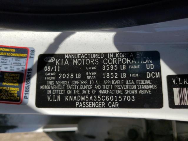 KNADM5A35C6015703 KIA RIO LX