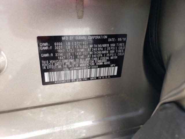4S4WMAFD8K3413909 Subaru Ascent Premium
