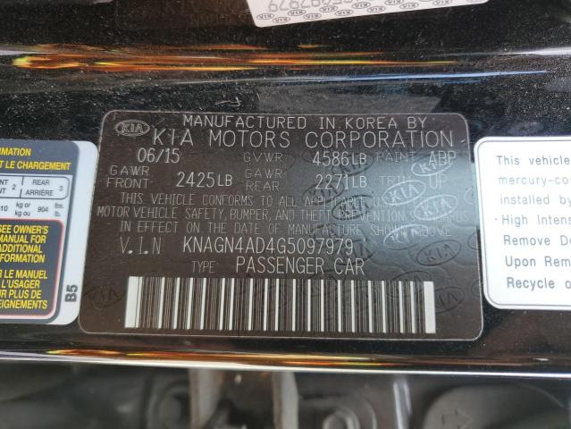 KNAGN4AD4G5097979 KIA OPTIMA HYBRID