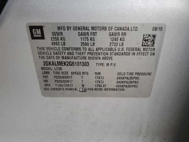 2016 GMC TERRAIN 2GKALMEK2G6101303