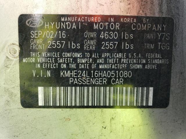 KMHE24L16HA051080 Hyundai SONATA HYBRID