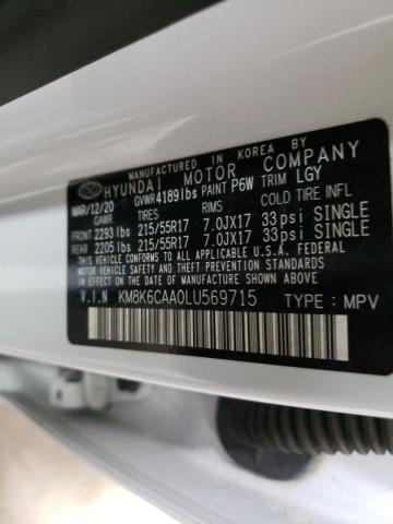 2020 HYUNDAI KONA SEL P - KM8K6CAA0LU569715