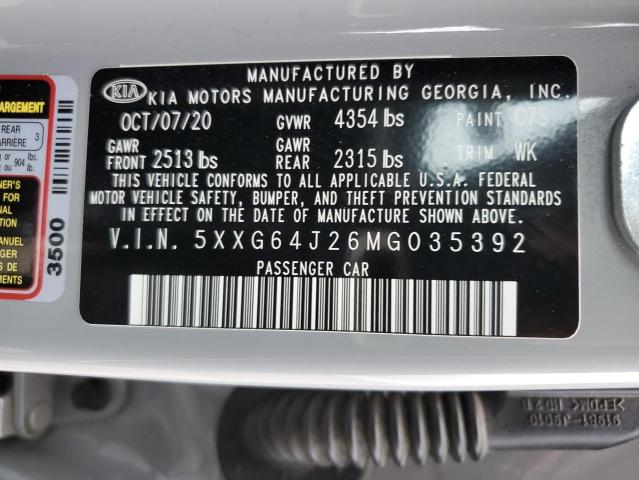 5XXG64J26MG035392 KIA K5 GT LINE
