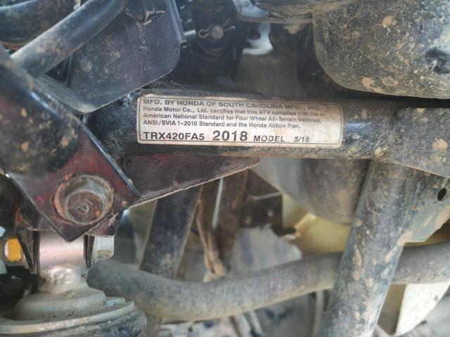 2018 HONDA TRX420 FA 1HFTE47A8J4301300