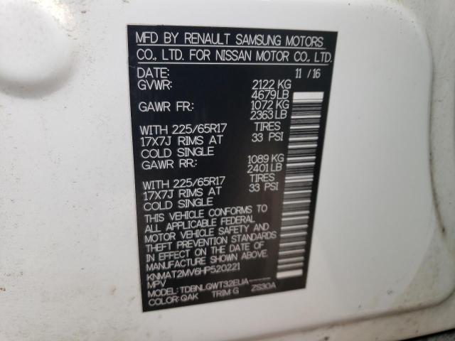 KNMAT2MV6HP520221 Nissan ROGUE S