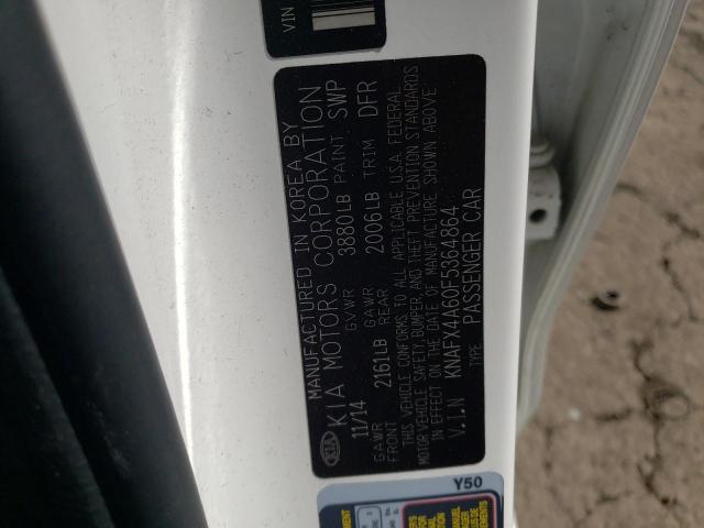 KNAFX4A60F5364864 KIA FORTE LX