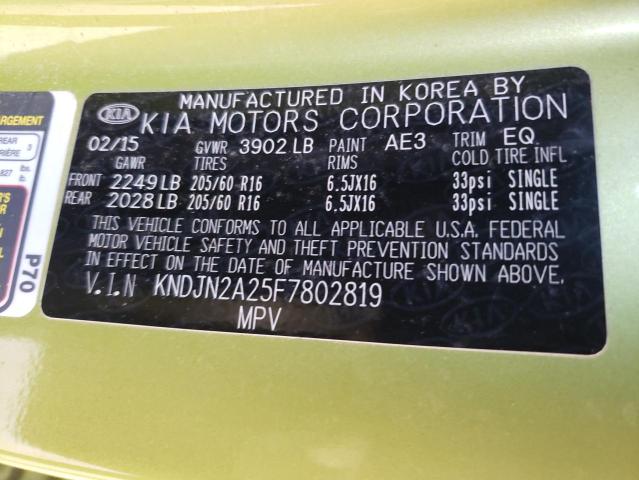 KNDJN2A25F7802819 KIA Soul