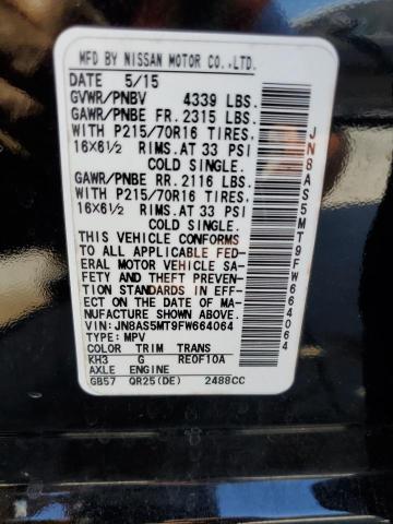 JN8AS5MT9FW664064 Nissan Rogue Select S