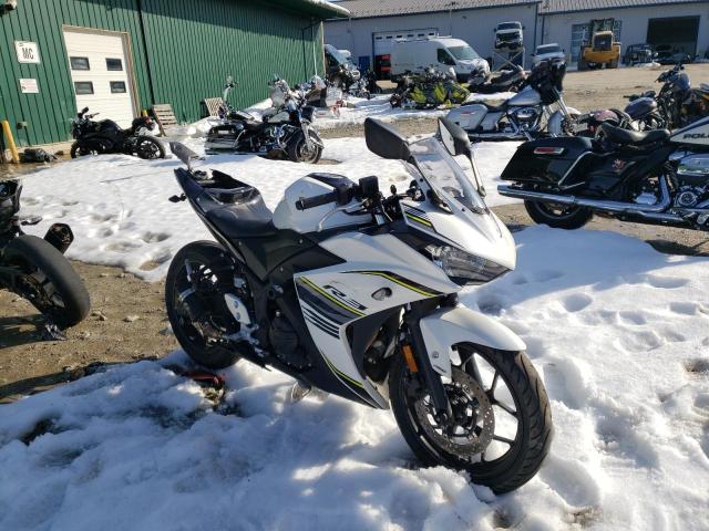 Salvage motorcycles for sale at Candia, NH auction: 2017 Yamaha YZFR3 A