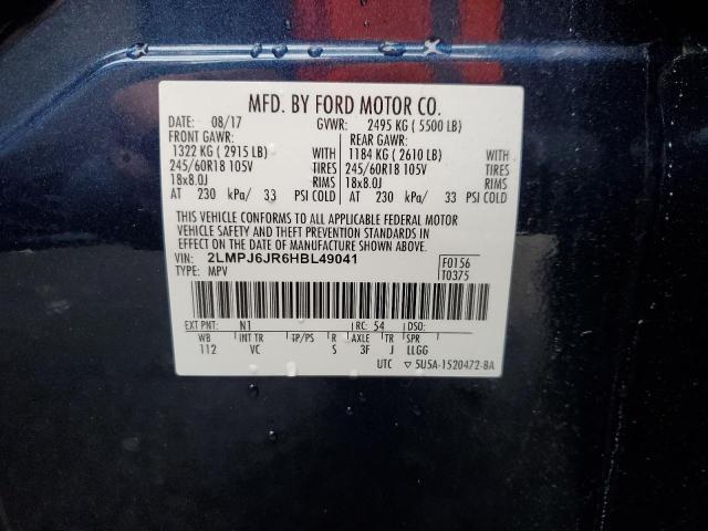 2017 LINCOLN MKX PREMIE 2LMPJ6JR6HBL49041