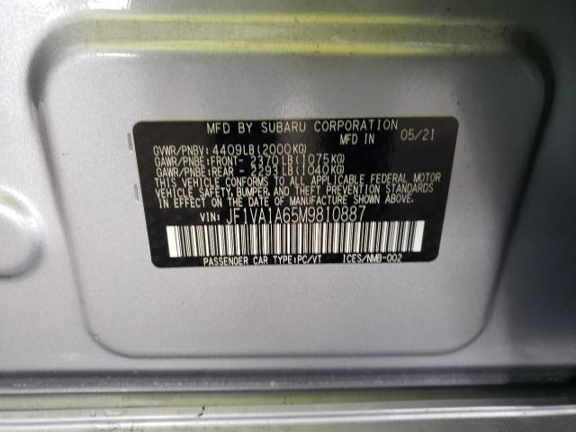 JF1VA1A65M9810887 Subaru WRX