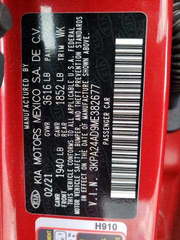 3KPA24AD9ME382677 KIA RIO LX