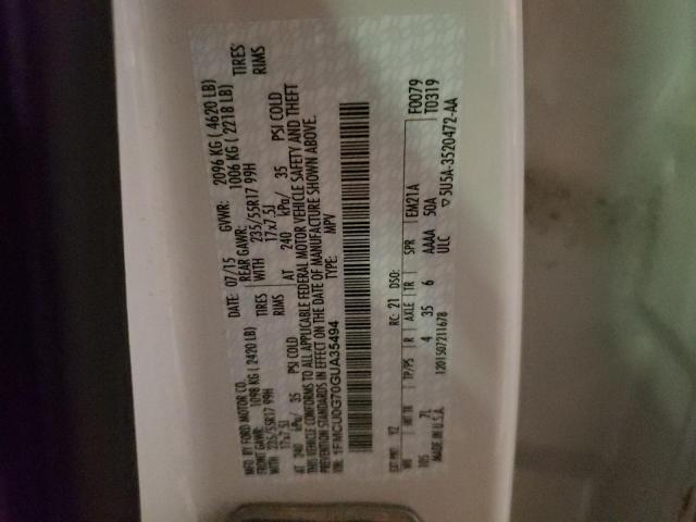 2016 FORD ESCAPE SE - 1FMCU0G70GUA35494